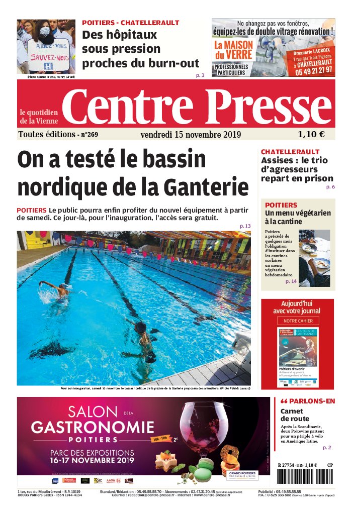 Centre Presse 15 novembre 2019 Abonnement Centre Presse Aveyron Pas Cher avec BOUQUET ePresse.fr