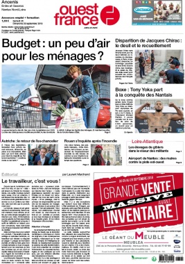 Ouest-France N°20190928 du 28 septembre 2019 à télécharger sur iPad