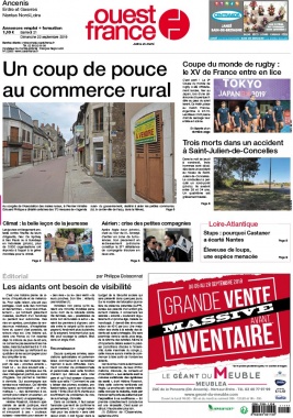Ouest-France N°20190921 du 21 septembre 2019 à télécharger sur iPad