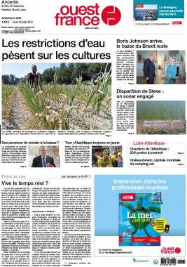 Ouest-France N°20190725 du 25 juillet 2019 à télécharger sur iPad