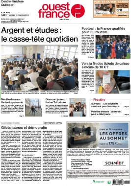 Ouest-France N°20191115 du 15 novembre 2019 à télécharger sur iPad