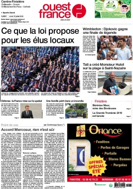 Ouest-France N°20190715 du 15 juillet 2019 à télécharger sur iPad