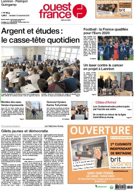 Ouest-France N°20191115 du 15 novembre 2019 à télécharger sur iPad