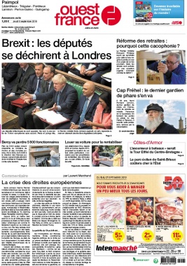 Ouest-France N°20190905 du 05 septembre 2019 à télécharger sur iPad