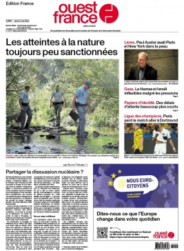 Ouest-France édition France N°20240502 du 02 mai 2024 à télécharger sur iPad