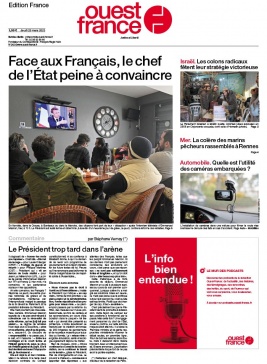 Ouest-France édition France N°20230323 du 23 mars 2023 à télécharger sur iPad