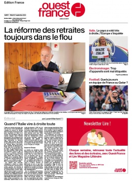 Ouest-France édition France N°20220927 du 27 septembre 2022 à télécharger sur iPad