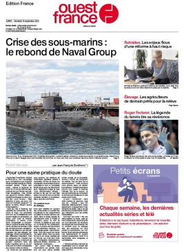Ouest-France édition France N°20220916 du 16 septembre 2022 à télécharger sur iPad
