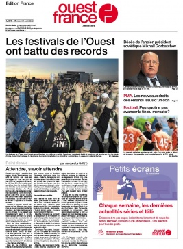 Ouest-France édition France N°20220831 du 31 août 2022 à télécharger sur iPad
