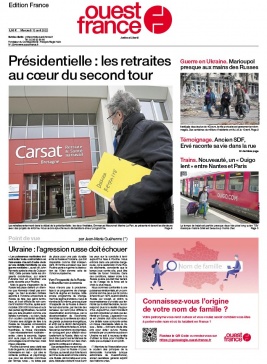 Ouest-France édition France N°20220413 du 13 avril 2022 à télécharger sur iPad