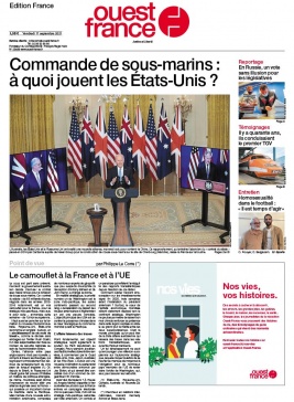 Ouest-France édition France N°20210917 du 17 septembre 2021 à télécharger sur iPad