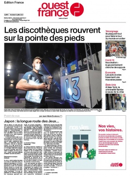 Ouest-France édition France N°20210709 du 09 juillet 2021 à télécharger sur iPad