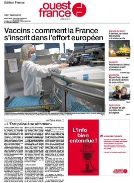 Ouest-France édition France N°20210406 du 06 avril 2021 à télécharger sur iPad