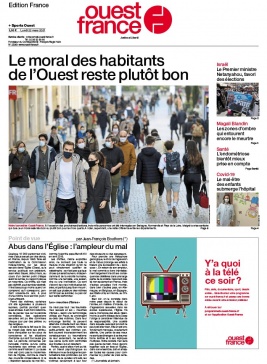 Ouest-France édition France N°20210322 du 22 mars 2021 à télécharger sur iPad