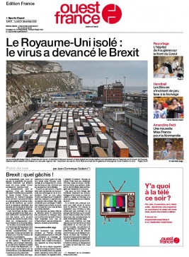 Ouest-France édition France N°20201221 du 21 décembre 2020 à télécharger sur iPad