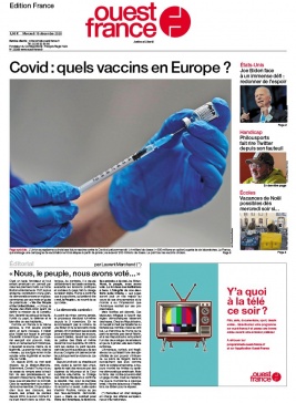 Ouest-France édition France N°20201216 du 16 décembre 2020 à télécharger sur iPad