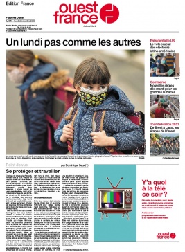 Ouest-France édition France N°20201102 du 02 novembre 2020 à télécharger sur iPad