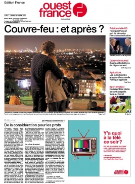Ouest-France édition France N°20201024 du 24 octobre 2020 à télécharger sur iPad