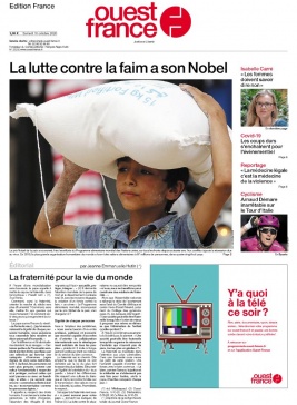 Ouest-France édition France N°20201010 du 10 octobre 2020 à télécharger sur iPad