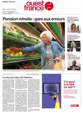 Ouest-France édition France N°20201009 du 09 octobre 2020 à télécharger sur iPad