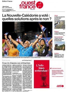 Ouest-France édition France N°20201005 du 05 octobre 2020 à télécharger sur iPad