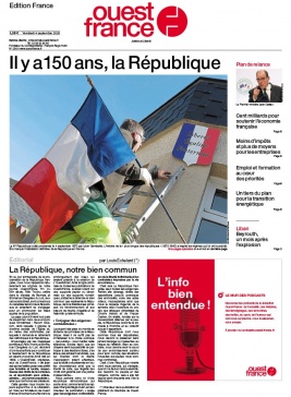 Ouest-France édition France N°20200904 du 04 septembre 2020 à télécharger sur iPad