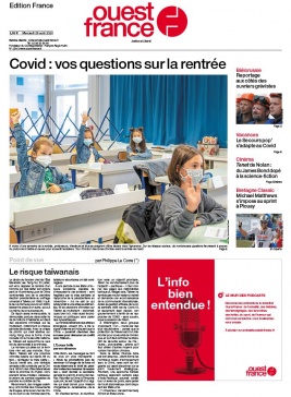 Ouest-France édition France N°20200826 du 26 août 2020 à télécharger sur iPad
