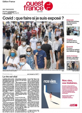 Ouest-France édition France N°20200825 du 25 août 2020 à télécharger sur iPad