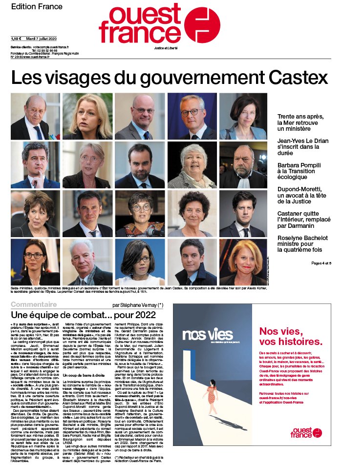 Ouest-France édition France 07 juillet 2020 Ouest-France édition France du 07 juillet 2020