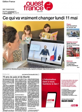 Ouest-France édition France N°20200508 du 08 mai 2020 à télécharger sur iPad