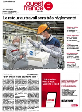 Ouest-France édition France N°20200505 du 05 mai 2020 à télécharger sur iPad
