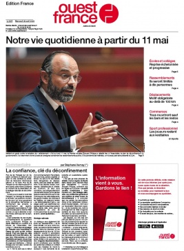Ouest-France édition France N°20200429 du 29 avril 2020 à télécharger sur iPad