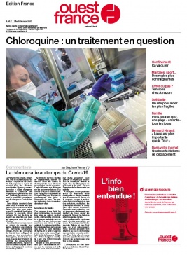 Ouest-France édition France N°20200324 du 24 mars 2020 à télécharger sur iPad