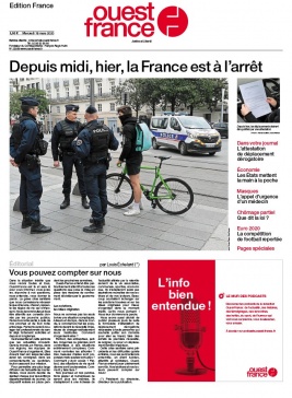 Ouest-France édition France N°20200318 du 18 mars 2020 à télécharger sur iPad