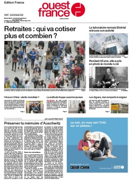 Ouest-France édition France N°20200123 du 23 janvier 2020 à télécharger sur iPad