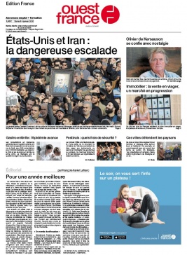 Ouest-France édition France N°20200104 du 04 janvier 2020 à télécharger sur iPad