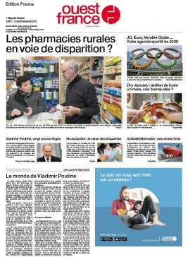 Ouest-France édition France N°20191230 du 30 décembre 2019 à télécharger sur iPad