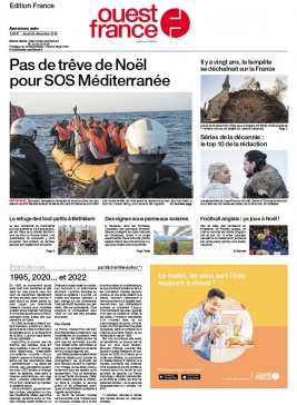 Ouest-France édition France N°20191226 du 26 décembre 2019 à télécharger sur iPad
