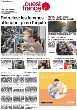 Ouest-France édition France N°20191209 du 09 décembre 2019 à télécharger sur iPad