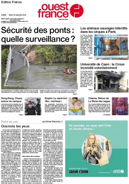 Ouest-France édition France N°20191119 du 19 novembre 2019 à télécharger sur iPad