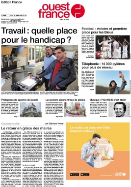 Ouest-France édition France N°20191118 du 18 novembre 2019 à télécharger sur iPad
