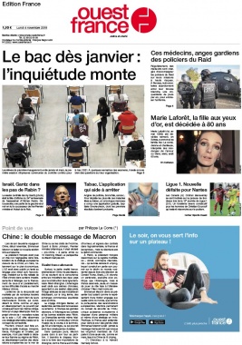 Ouest-France édition France N°20191104 du 04 novembre 2019 à télécharger sur iPad