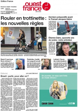 Ouest-France édition France N°20191026 du 26 octobre 2019 à télécharger sur iPad
