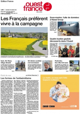Ouest-France édition France N°20191025 du 25 octobre 2019 à télécharger sur iPad