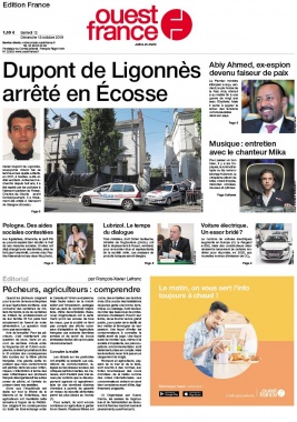 Ouest-France édition France N°20191012 du 12 octobre 2019 à télécharger sur iPad