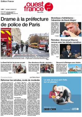 Ouest-France édition France N°20191004 du 04 octobre 2019 à télécharger sur iPad