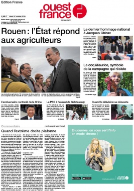 Ouest-France édition France N°20191001 du 01 octobre 2019 à télécharger sur iPad