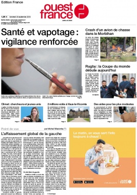 Ouest-France édition France N°20190920 du 20 septembre 2019 à télécharger sur iPad