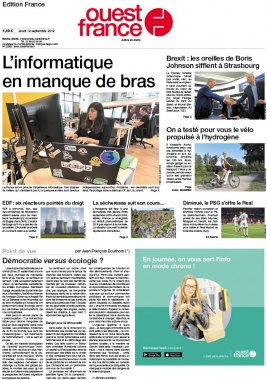 Ouest-France édition France N°20190919 du 19 septembre 2019 à télécharger sur iPad