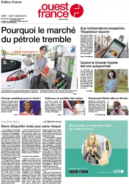 Ouest-France édition France N°20190917 du 17 septembre 2019 à télécharger sur iPad